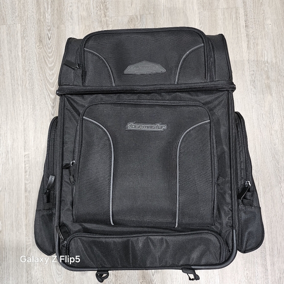 Tourmaster Black Motorcycle Tail BagTourmaster Nylon Cruiser Sissybar Bag, likel - Picture 1 of 16